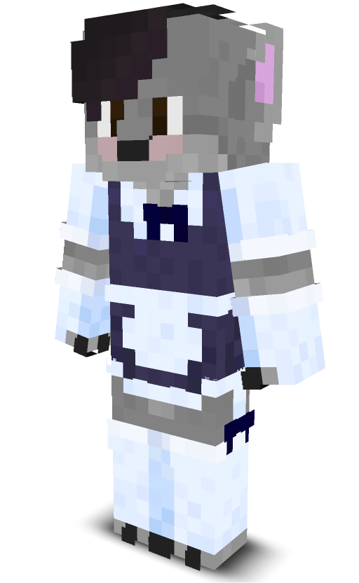 a fox-wolf in a maid outfit