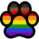 rainbow paw