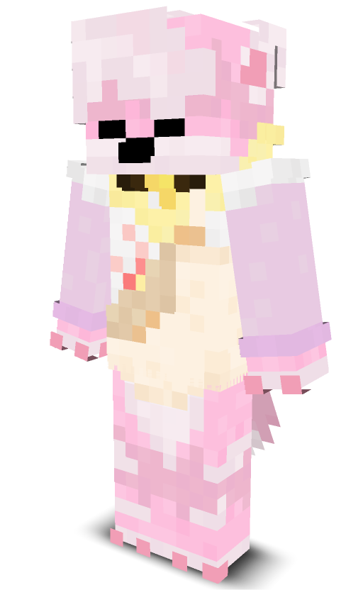 a pink fox in a onesie