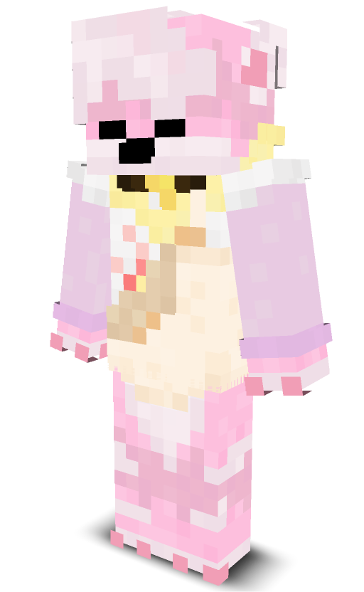 a pink fox in a onesie