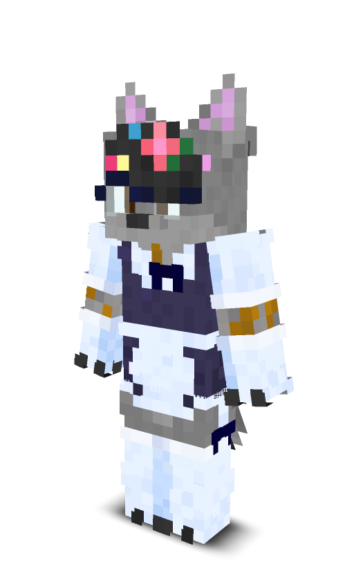 a fox-wolf in a maid dress