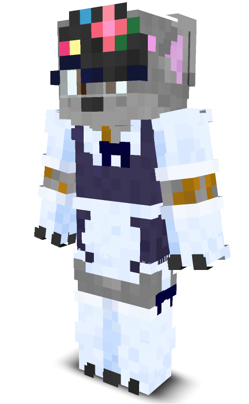 a fox-wolf in a maid dress