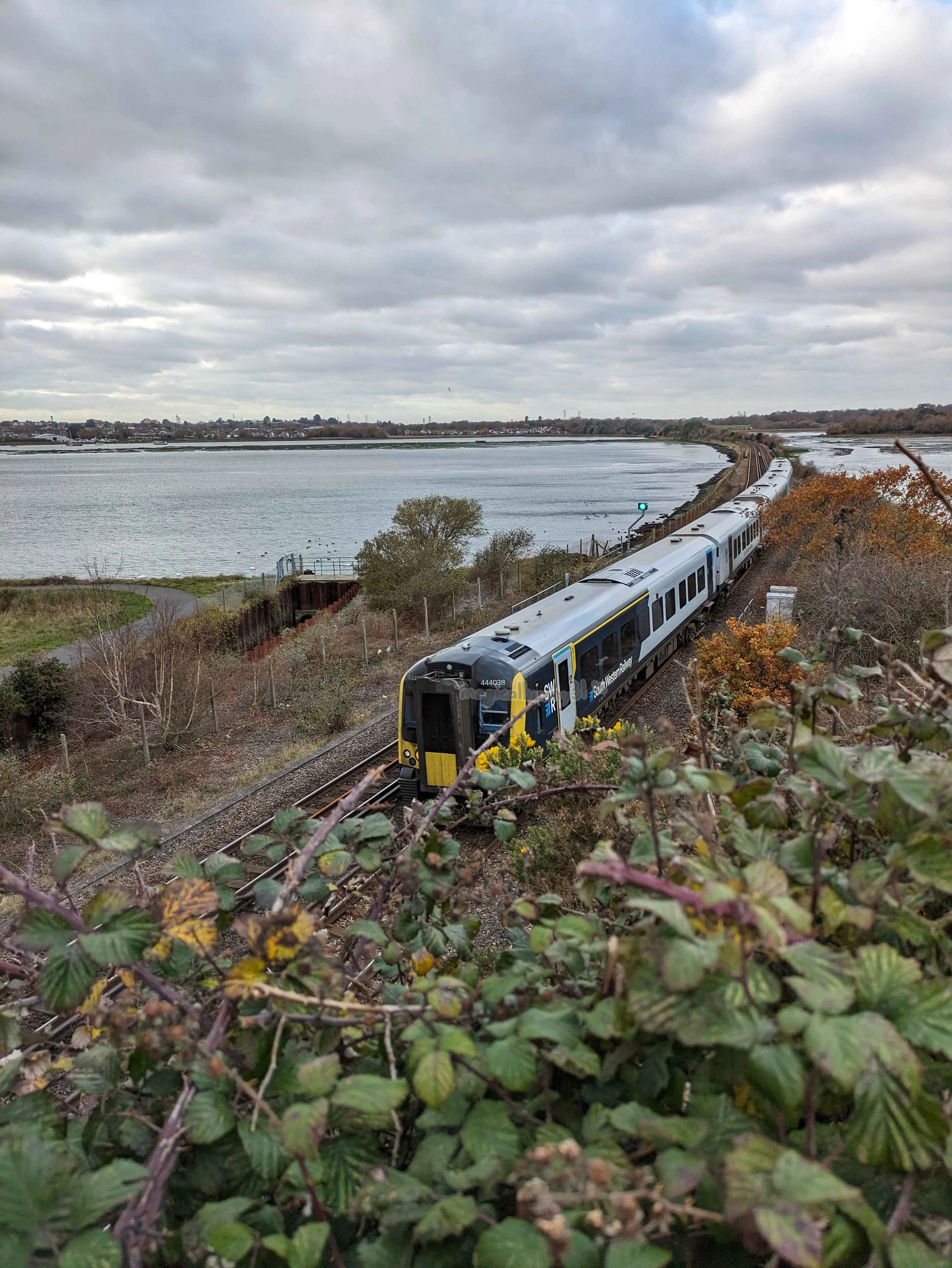 British Rail Class 444 (038) from South Western Railway "Desiro" approaching Poole railway station