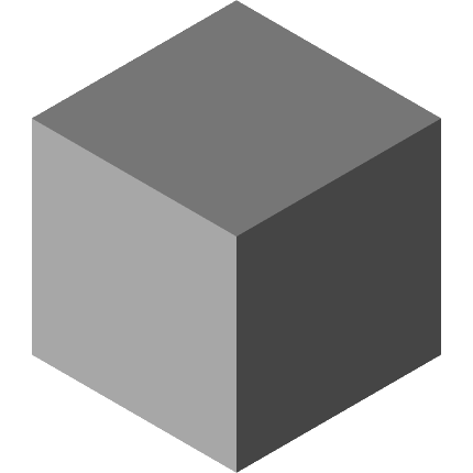 a 3d grey cube